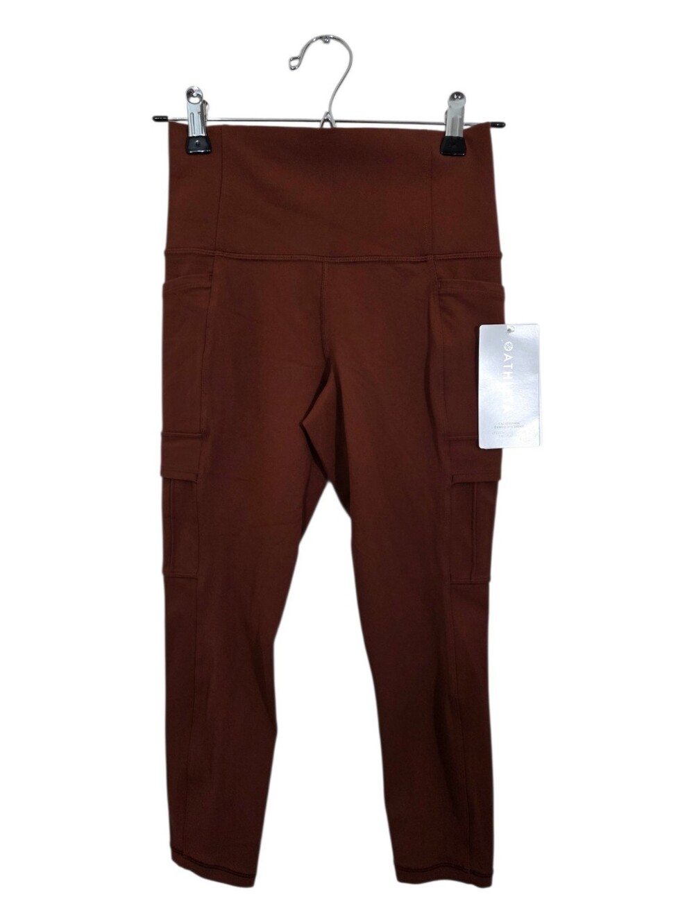 NWT Athleta Salutation Cargo 7/8 Tight Athletic Leggings Ancient Mahogany XSP